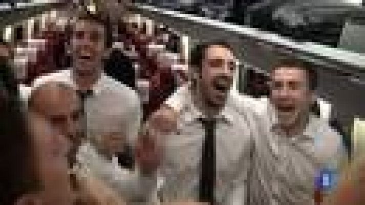 Telediario 1 - Fiesta rojiblanca en el AVE