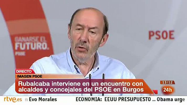 Telediario 1 - Rubalcaba dice que la reforma local limita la democracia y no favorece el ahorro