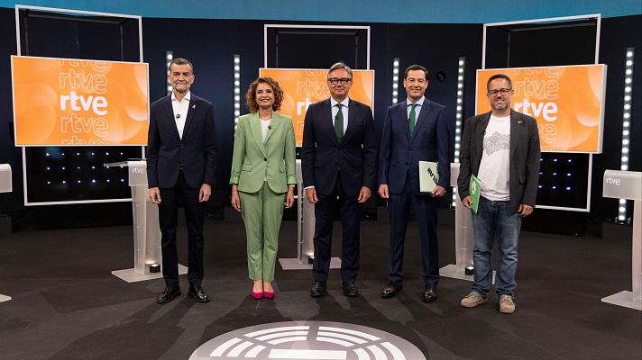 Los candidatos a la Presidencia de la Junta de Andalucía piden el voto en el minuto de oro en el debate de RTVE - Especiales informativos | Ver