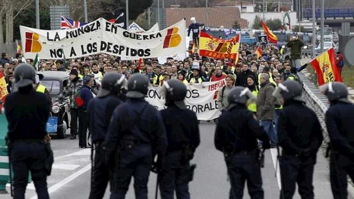Movilizaciones por la huelga de Iberia a la que se suman los pilotos