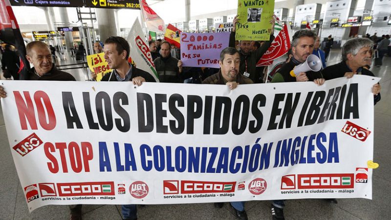 Séptima jornada de huelga de los trabajadores de Iberia por el ERE 
