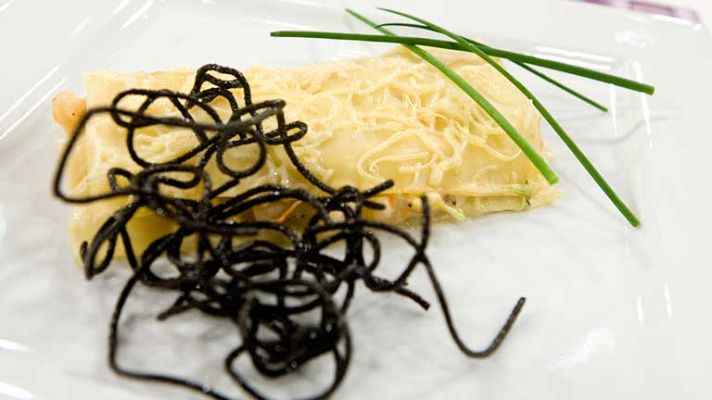 RTVE Cocina - Lasaña de frutos del mar con salsa