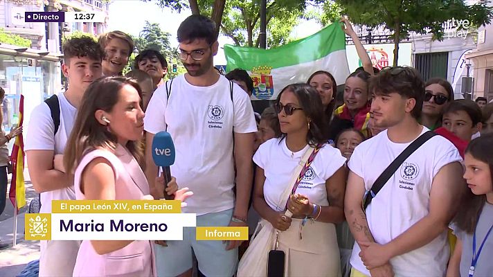 Peregrinos cordobeses vuelven a casa tras la misa en Cibeles | Ver