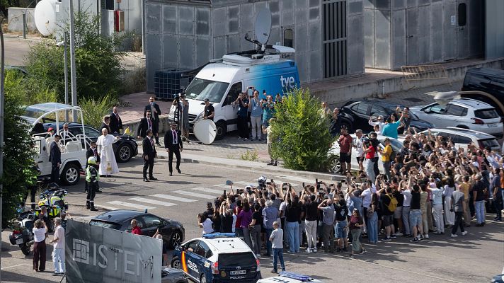 El papa, en la sede de RTVE en Torrespaña - RTVE Noticias Vídeo | Ver