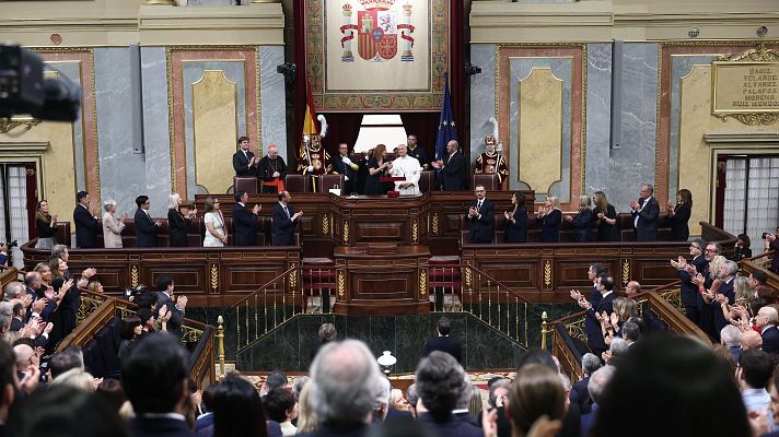 Larga ovación al papa en el Congreso por su discurso - RTVE Noticias Vídeo | Ver