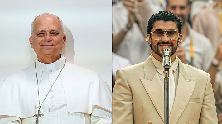 El papa León XIV recibió a Bad Bunny en una audiencia privada en Madrid - La tarde en 24h | Ver
