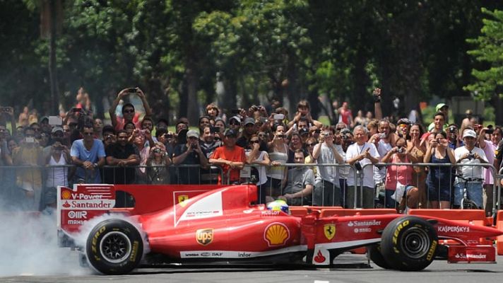Massa presume de Ferrari en Río de Janeiro