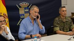 Felipe VI interviene en una reunión telemática para interesarse por la evolución de los incendios