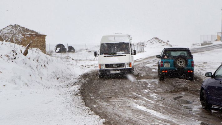 Nieve en el norte de España