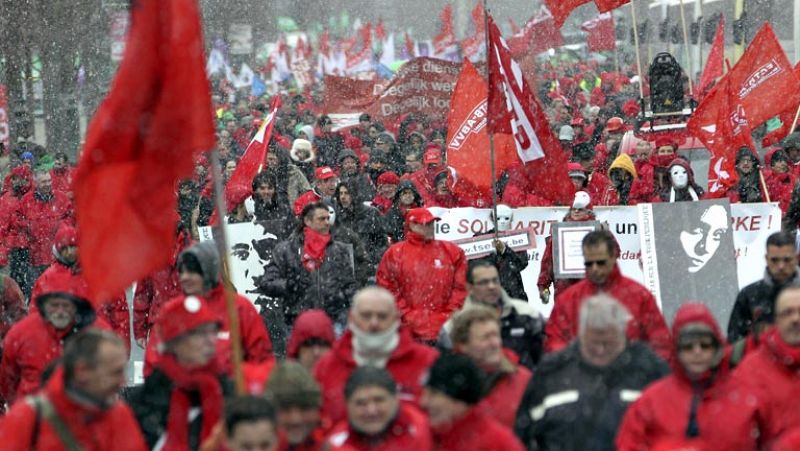 Los sindicatos europeos protestan contra las medidas de austeridad