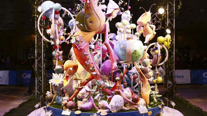 Telediario 1 - Noche de intenso plantar de fallas