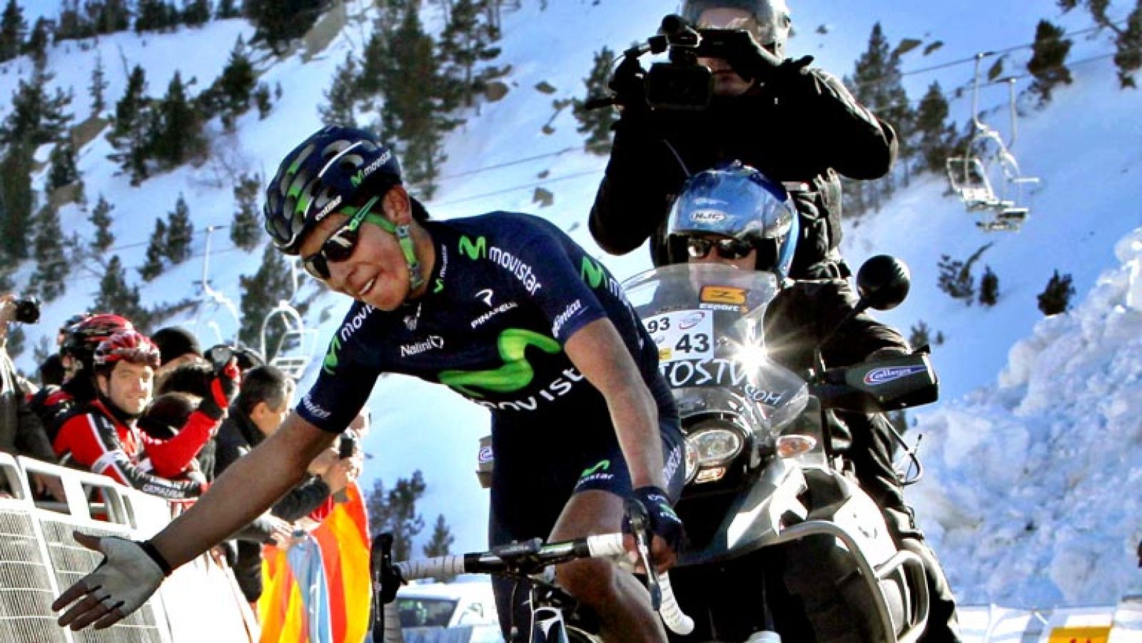 El ciclista Nairo Quintana (Movistar) se ha impuesto este  miércoles en la ascensión a la estación de esquí de Vallter 2000,  final de la tercera etapa de la Volta a Catalunya con salida en  Vidreres y sobre 180,1 kilómetros, por delante de su compañ