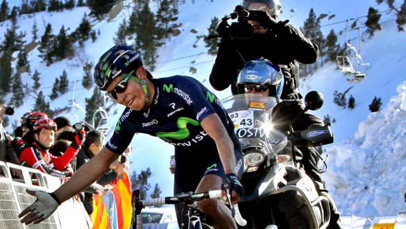 El ciclista Nairo Quintana (Movistar) se ha impuesto este  miércoles en la ascensión a la estación de esquí de Vallter 2000,  final de la tercera etapa de la Volta a Catalunya con salida en  Vidreres y sobre 180,1 kilómetros, por delante de su compañ