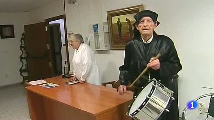 Telediario 1 - Los tambores de Calanda se preparan para la 'Rompida' de Semana Santa