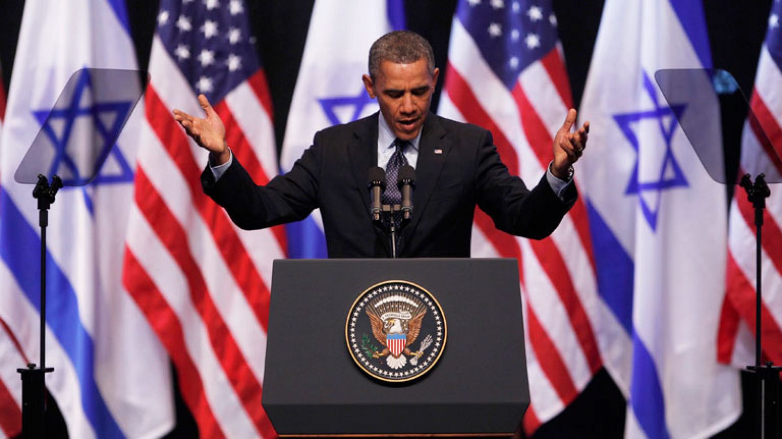 Telediario 1: Obama reitera su apoyo a Israel, pero considera necesario crear un estado palestino | RTVE Play