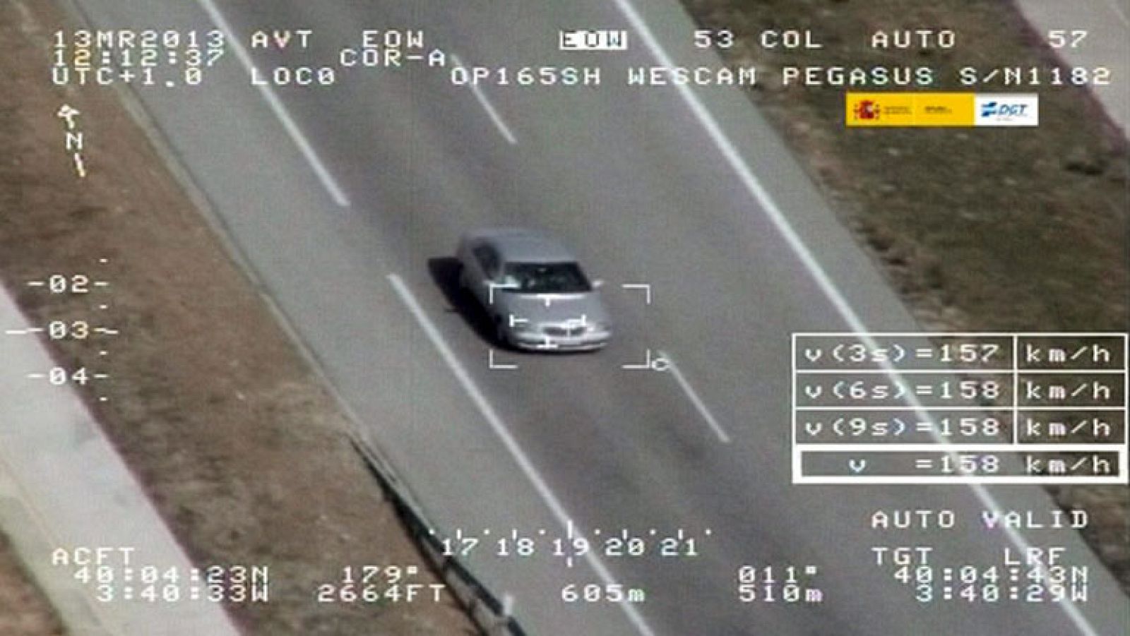 El radar Pegasus controla la velocidad de los coches