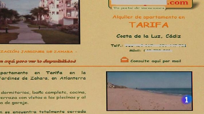 Telediario 1 - La policía detecta estafas en el alquiler de viviendas vacacionales por internet