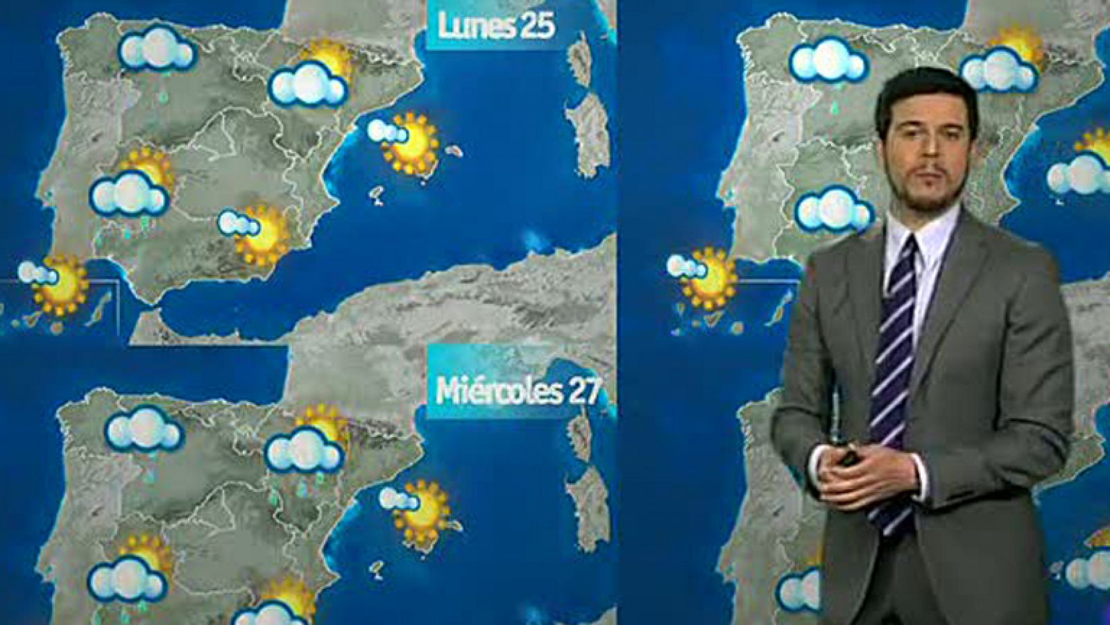 El tiempo: Cielos muy nubosos en la mayor parte de la península y Baleares | RTVE Play