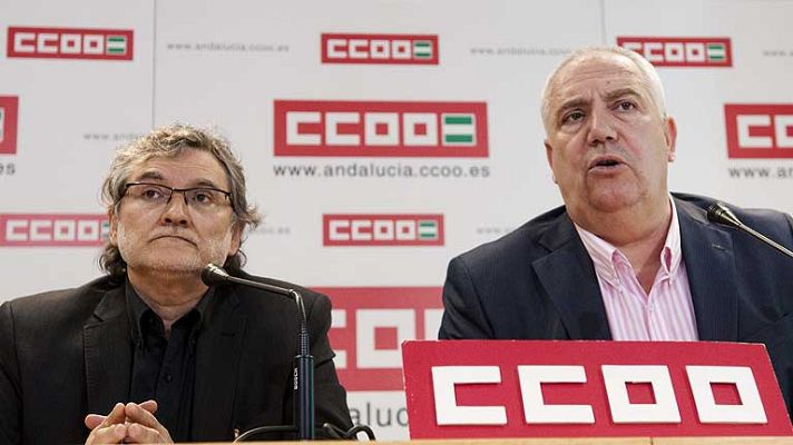 Telediario 1 - Sindicatos niegan comisiones ERE