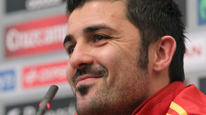 Telediario 1 - David Villa quiere marcar ante Francia