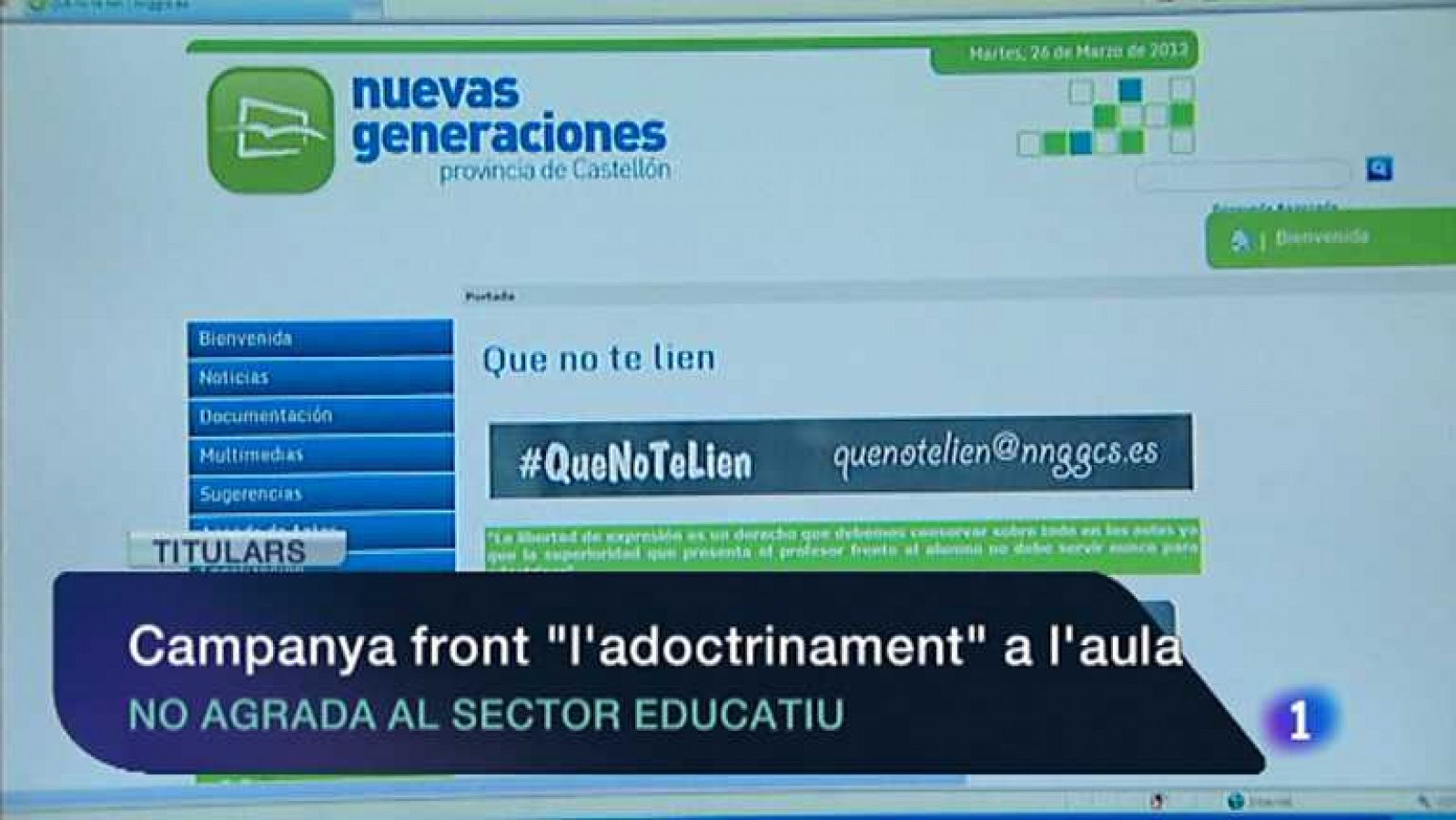 L'informatiu - Comunitat Valenciana: La Comunidad Valenciana en 2' - 26/03/13   | RTVE Play