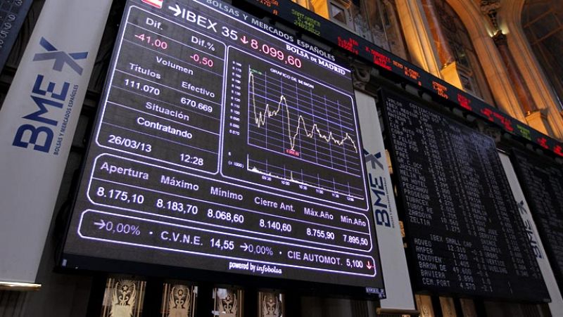 El Ibex-35 baja el 1,84% y pierde el nivel de 8.000 puntos