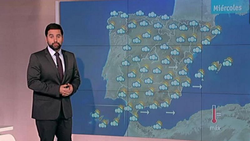 Más lluvia en el norte y la mitad oeste, y nubes en Levante