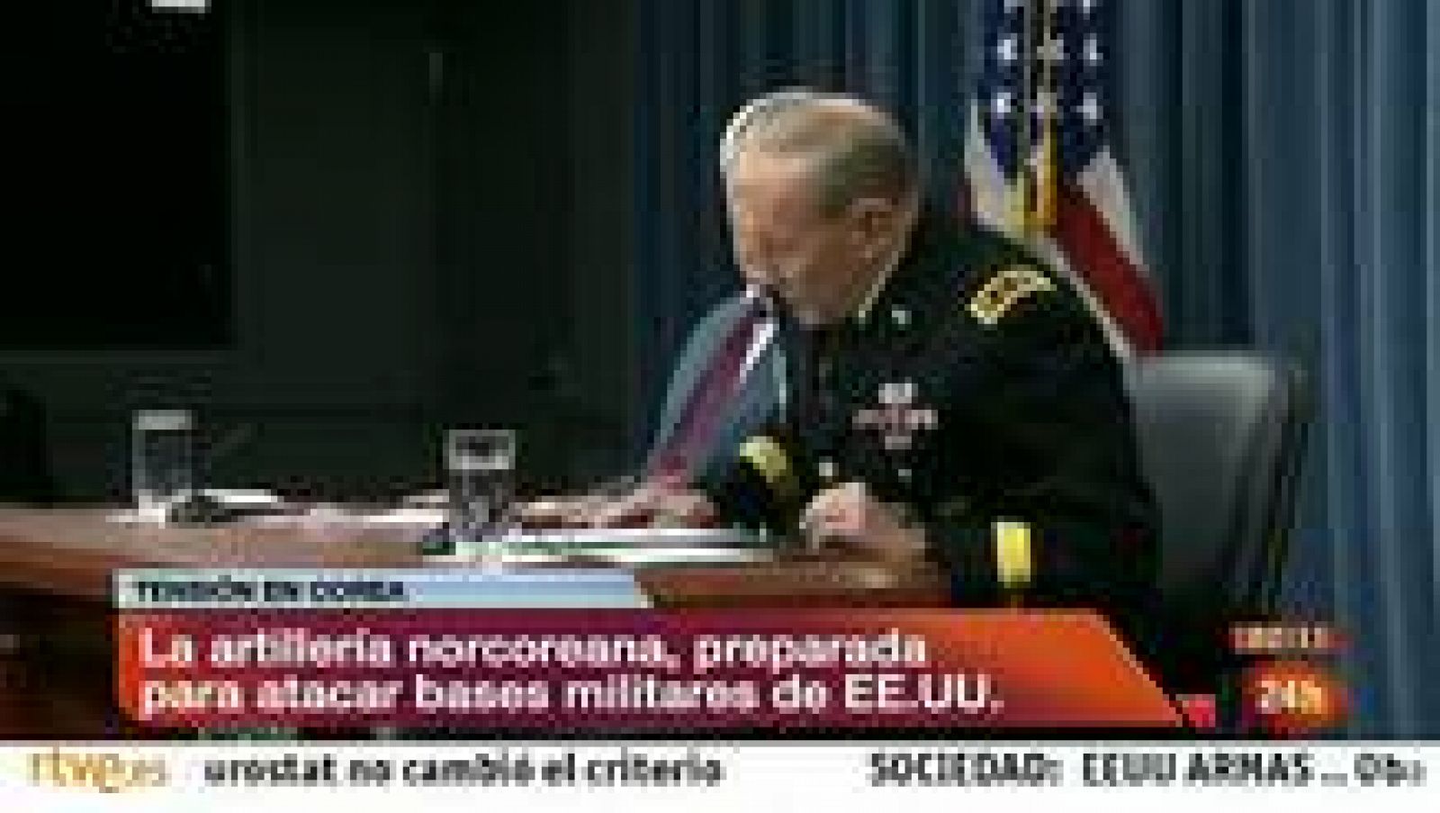 Informativo 24h: La artillería norcoreana preparada para atacar las bases americanas | RTVE Play