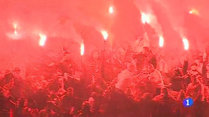 Telediario 1 - Las bengalas turcas podrían acarrear sanciones al Real Madrid y al Galatasaray