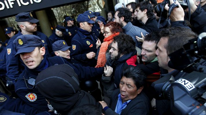 Paralizan un desalojo en Madrid