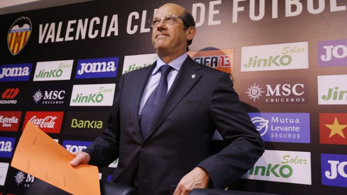 Telediario 1 - Llorente dimite como presidente del Valencia