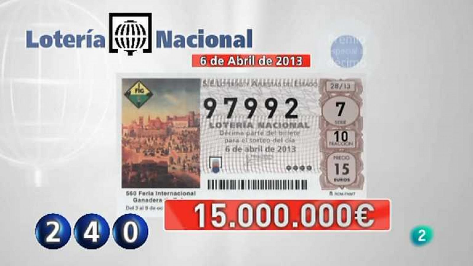 Loterías: Lotería viajera - 06/04/13 | RTVE Play