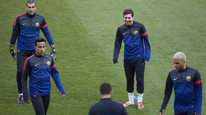 Telediario 1 - El Barça se prueba sin Messi
