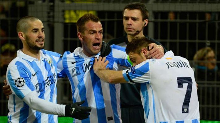 Joaquín adelanta al Málaga en Dortmund (0-1)