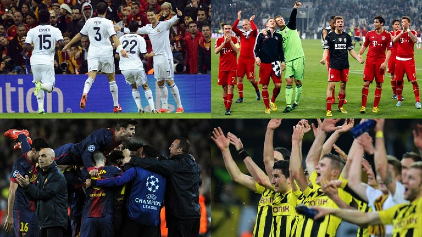 Telediario 1: Real Madrid, Barcelona, Bayern y Borussia, en la recta final de la Champions | RTVE Play