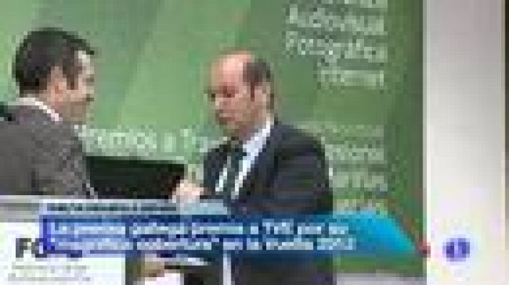 Telediario 1 - La cobertura de la Vuelta 2012 recibe el Premio Especial Galicia de Periodismo Deportivo