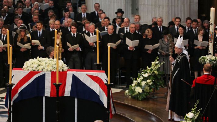 Telediario 1 - Funeral Margaret Thatcher