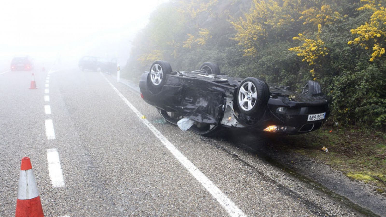 Telediario 1: Doblar el gasto en mantener las carreteras bajaría un 20% los accidentes, según el RACC | RTVE Play