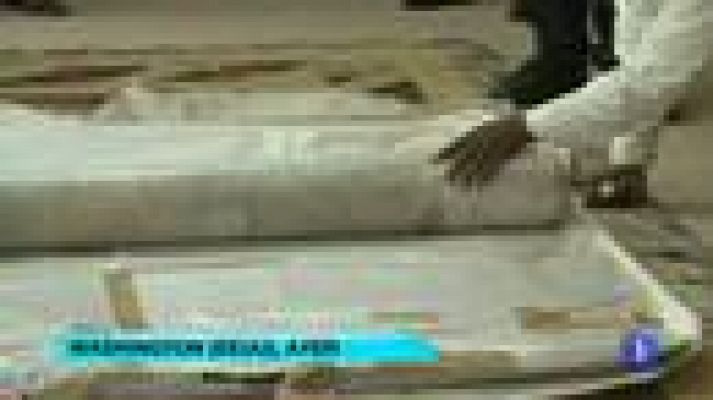 Telediario 1 - La policía estadounidense devuelve a España un tapìz del s. XVI