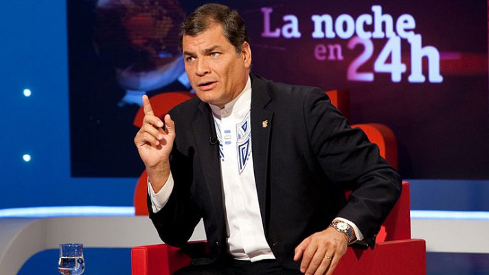 La noche en 24h - El presidente de Ecuador, Rafael Correa: "La ley hipotecaria es inmoral"
