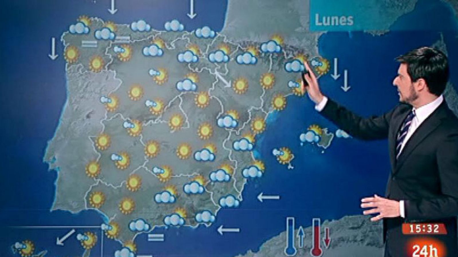 Temperaturas agradales ese lunes con lluvias en algunas zonas