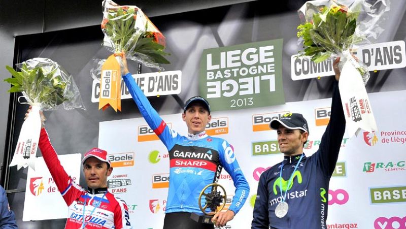 El irlandés Daniel Martin (Garmin), ganador este año de la Vuelta a Cataluña, frustró las esperanzas españolas de victoria en la clásica Lieja-Bastoña-Lieja al batir en los últimos metros a Joaquim Rodríguez, que había arrancado a un kilómetros de me