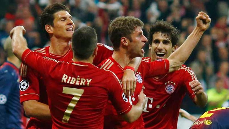 Thomas Müller ha marcado el cuarto gol ante el Barcelona (4-0), el segundo de su cuenta particular, en el minuto 81 de juego, certificando la victoria aplastante del Bayern ante el FC Barcelona. 