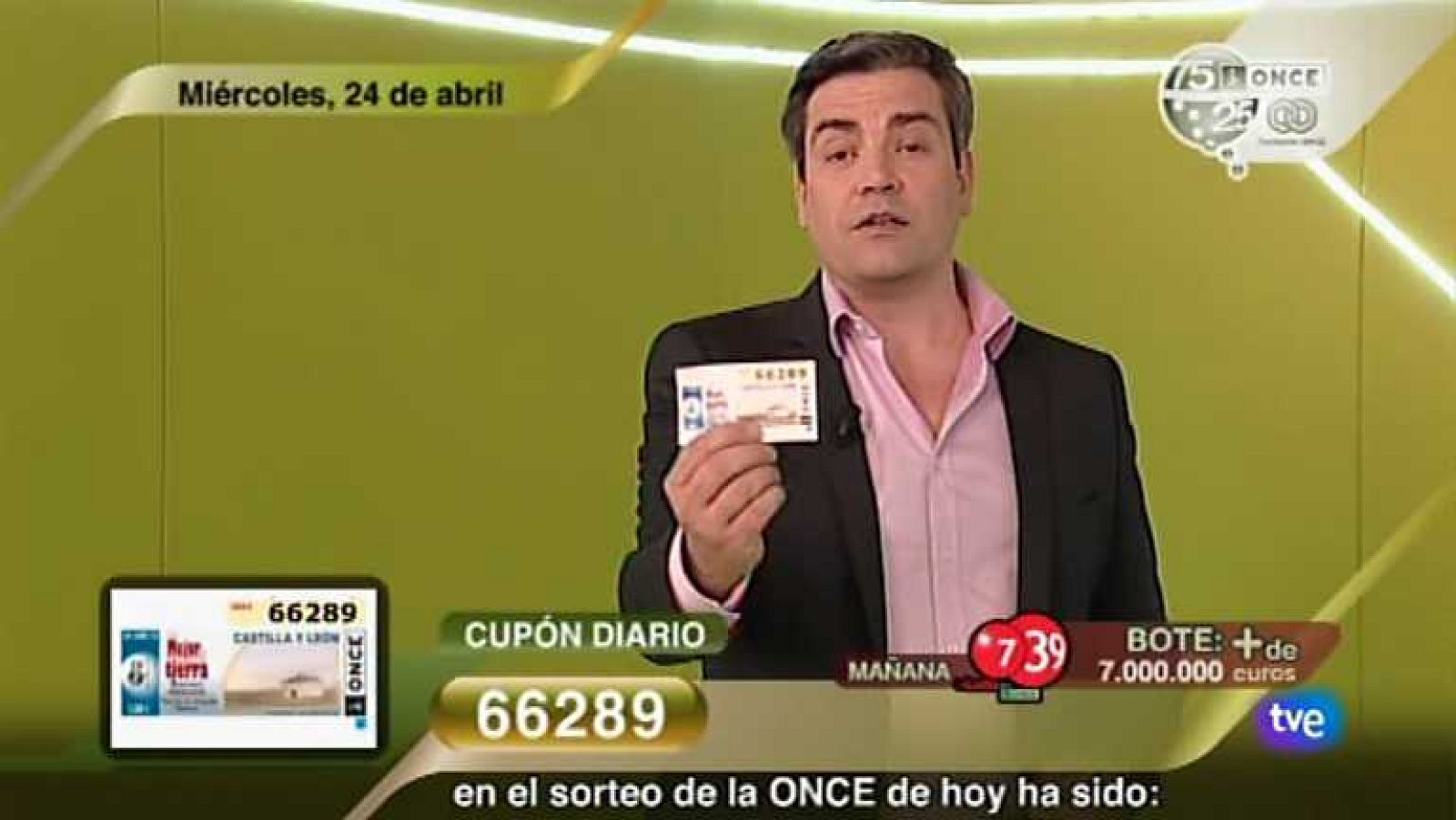 Sorteo ONCE - 24/04/13 - Ver ahora