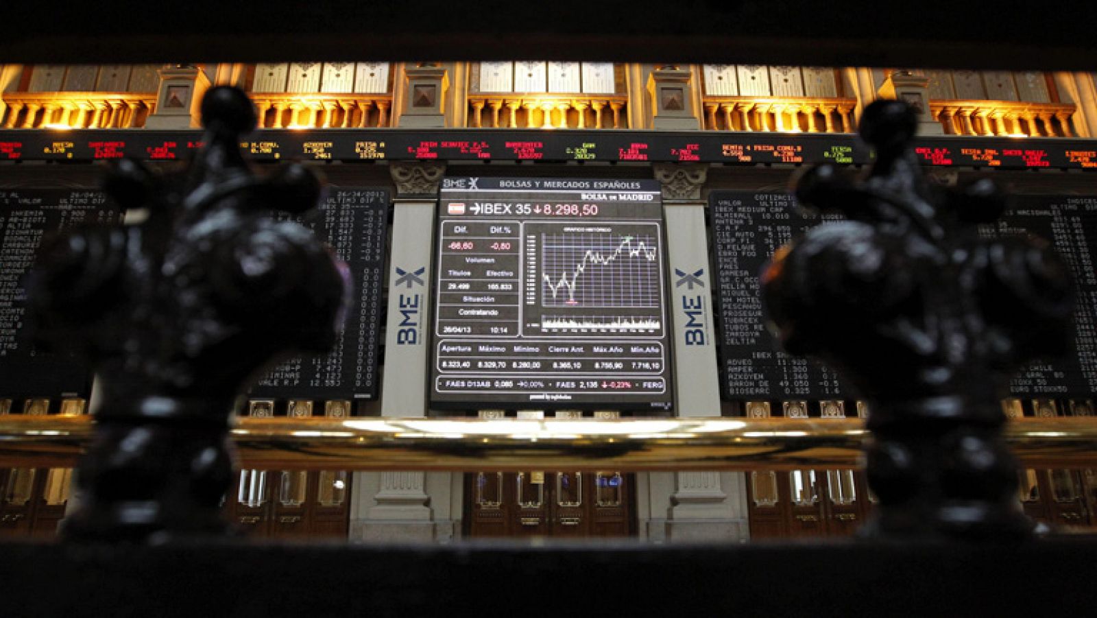 El Ibex-35 cae un 0,81% y la prima de riesgo repunta hasta los 307 puntos básicos | Ver