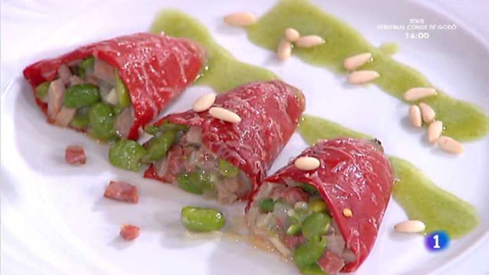 Cocina con Sergio - Piquillos rellenos con habas y butifarra - Ver ahora