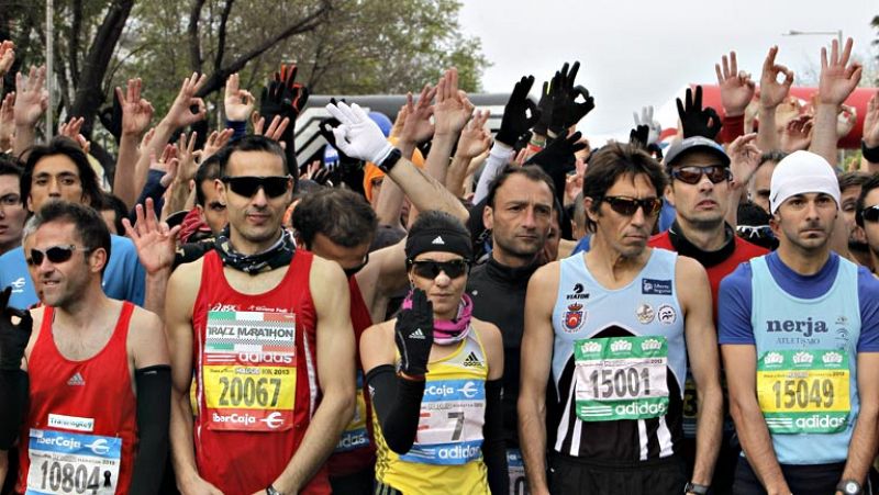 Homenaje a las víctimas de Boston en la maratón de Madrid 