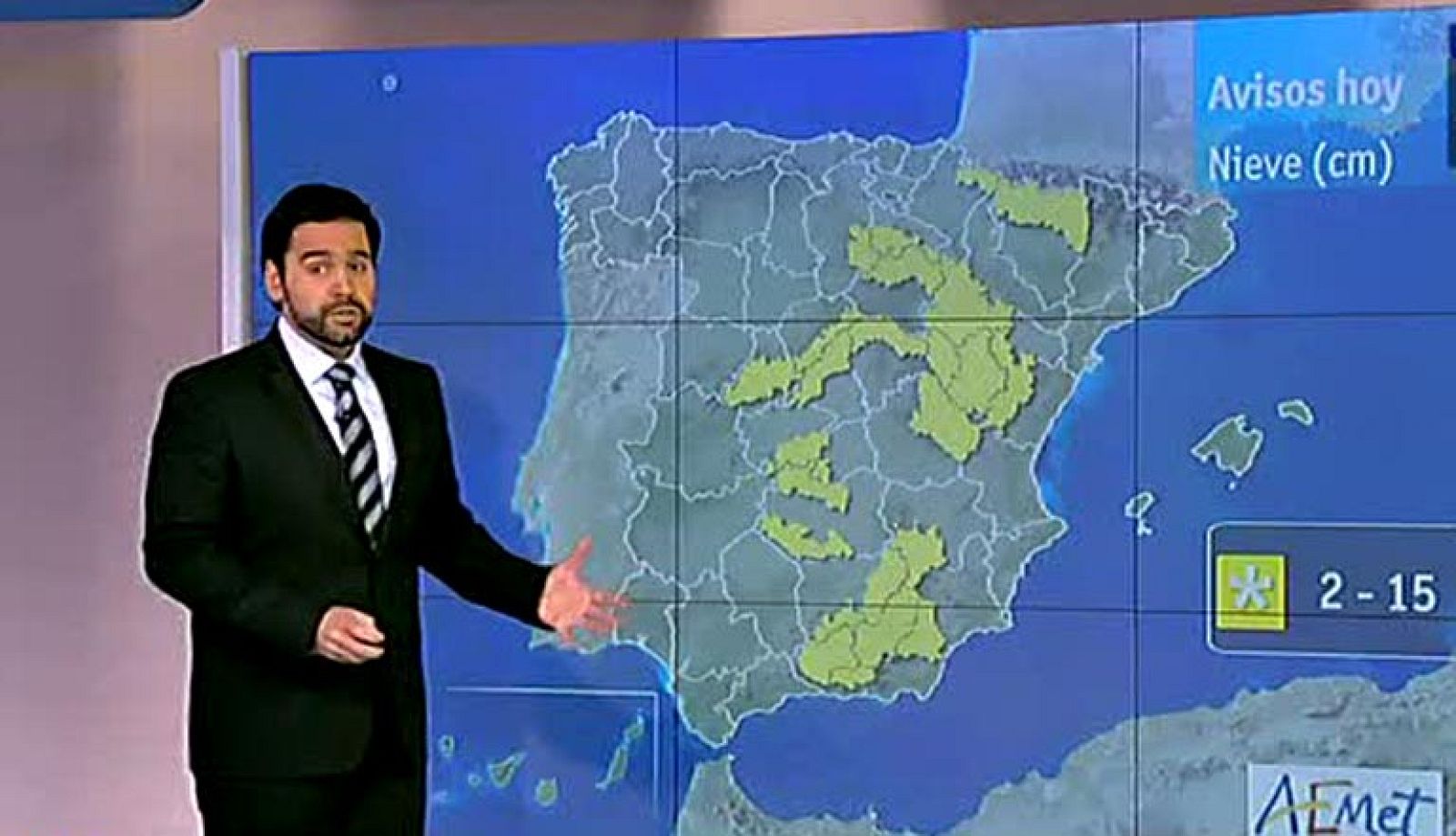 Precipitaciones fuertes en el este y nevadas en el centro y sureste