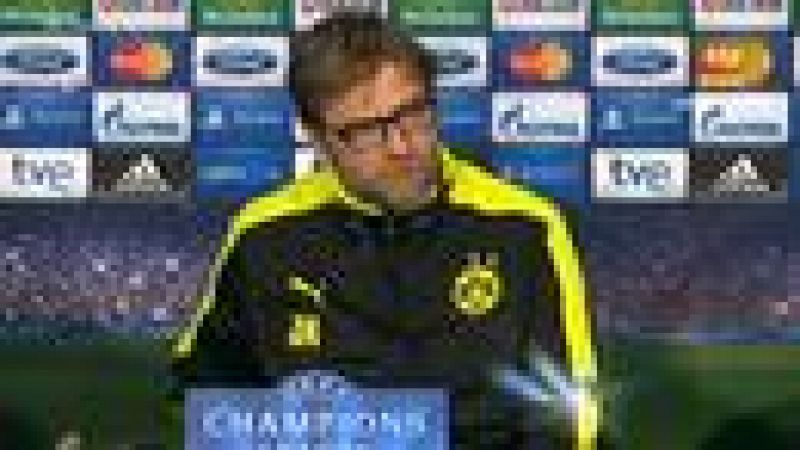 El técnico del Borussia Dortmund, Jürgen Klopp, ha analizado el choque de este martes ante el Real Madrid en el que su equipo se jugará el pase a la gran final de Wembley en el Santiago Bernabéu.