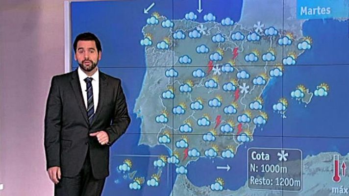 Nevadas en zonas altas